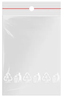 Produktbild von Transparente Zip-Lock-Beutel, 60 x 80 mm, wiederverschließbar, Set mit 200 Stück