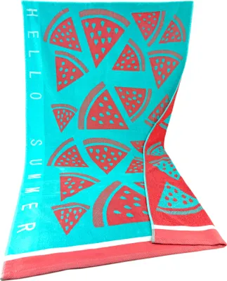 Produktbild von Heimtexland ® Strandtuch Soft Velours Badetuch Sommer Handtuch 90 x 160 cm Duschtuch saugstark Frottier 100% Baumwolle Typ907 Melone - 1 Stück