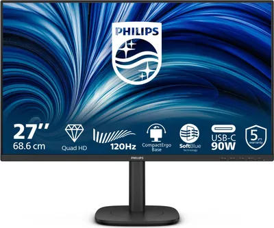 Produktbild von Philips 3000 series 27B2U3601/00 Computerbildschirm 68,6 cm (27") 2560 x 1440 Pixel Quad HD LCD Schwarz