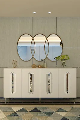 Produktbild von Skye Decor, Hochwertiger Konsolentisch (3 Stück), Saphir-Eiche, 150 cm, 100% Melamin