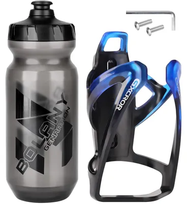 Imagen del producto de Soporte para botellas de agua para bicicleta, ligero, de color azul, para botellas de agua, ideal para llevar ContiGo!
