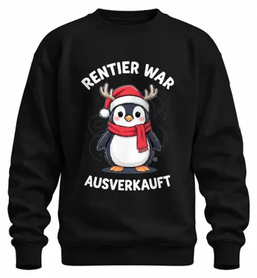 Imagen del producto de Camiseta de manga larga o sudadera con estampado "Rentier" (reno), diseño navideño, divertido, uni, color , talla L