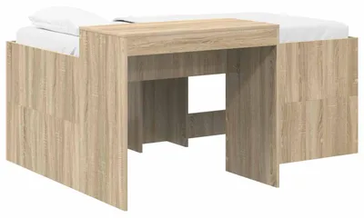Produktbild von vidaXL Hochbett mit Schreibtisch für Kinder Sonoma-Eiche 80 x 160 cm