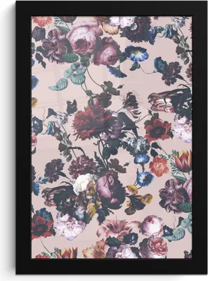 Produktbild von MuchoWow® MuchoWow® Gerahmtes Poster Blumen - Collage - Farbe 20x30 cm - Poster mit zchwarzem Bilderrahmen - Drucken - Bilder Poster im Rahmen
