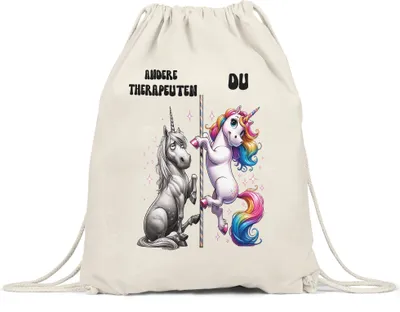 Produktbild von Andere Therapeuten Du Einhorn Turnbeutel Psychotherapeut Spaß Kreativität