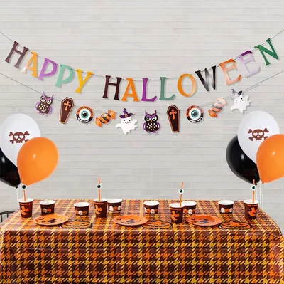 Produktbild von Halloween Party Geschirr und Deko Set XXL