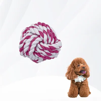 Produktbild von The Zoo Bunter Baumwoll-Hundeball 5,5cm
