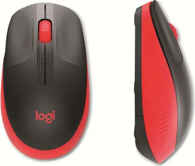 Produktbild von Logitech kabellose Maus M190, geschwungenes Design für beidhändige Nutzung, Batterielebensdauer von 18 Monaten plus Stromsparmodus, USB-Empfänger, präzise Kontrolle dank breitem Rad und Tasten - Rot