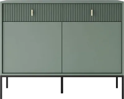 Produktbild von Kommode MIDNIGHT 2D2S mit zwei Schubladen auf Gestell Grün