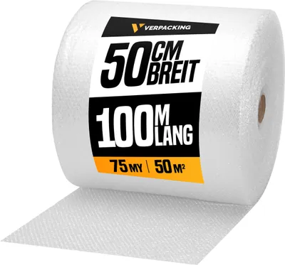 Produktbild von 1 Rolle Luftpolsterfolie 50cm x 100m - Stärke 75my