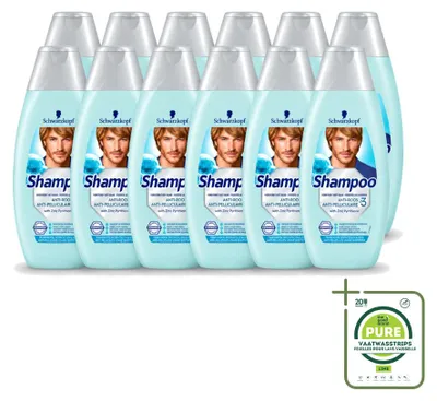 Produktbild von 12 x Schwarzkopf Anti-Schuppen Shampoo mit Aloe Vera - 400 ml - Großpackung - 12 Stücke