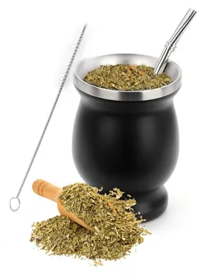 Mate-Becherset doppelwandig isoliert, 260 ml, schwarz