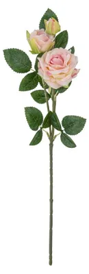 Kunstblumenstrauß mit 3 Rosen, Rosé, 38 cm