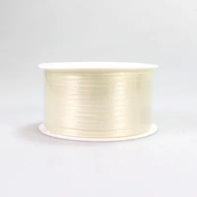 Produktbild von 50m Satinband 3mm Dekoband Schleifenband Satin Antennenband Auto Hochzeit, Farbe:creme