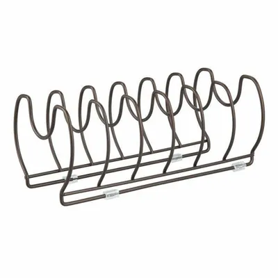 Produktbild von Geschirrablage silber Topfdeckelhalter Pfannenhalter Metall Ständer Rack mDesign