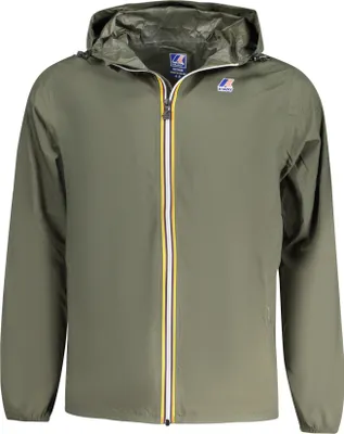 Produktbild von Wasserfeste Herrenjacke in Grün mit Kapuze & Kontrastdetails