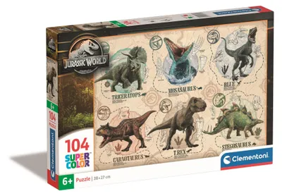 Image de Clementoni Puzzle 104 SuperKolor Jurassic World - 27179
