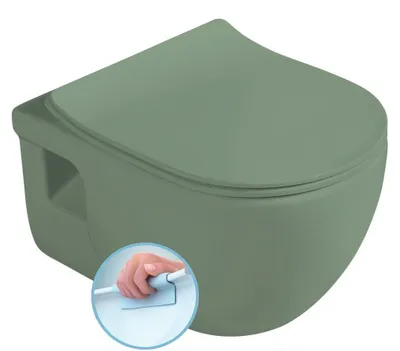 Produktbild von Sapho BRILLA Hänge-WC, Rimless, 36,5x53cm, Grün matt