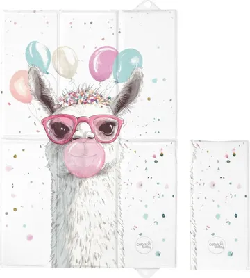 Image de CEBA BABY Matelas à langer de voyage (60x40) Basic Crazy Lama
