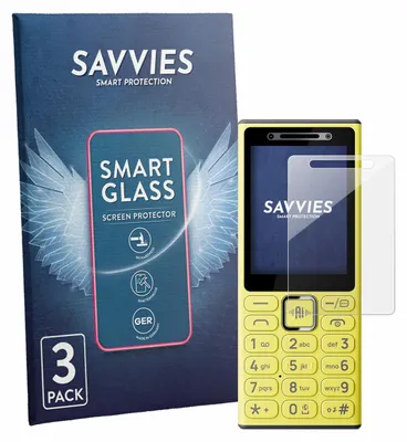 Produktbild von 3x Savvies Schutzglas Folie für Nokia 200 4G 9H Panzer Schutzfolie Glas Displayschutz klar transparent