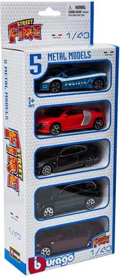 Produktbild von BBURAGO Auto Street Fire 1:43, Stadtautomodell, Montagesatz, 1:43, Auto Street Fire, Metall, 5 Stück(e)