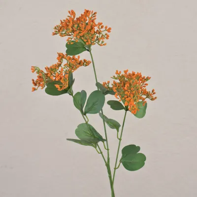 Produktbild von artplants.de Kunstzweig Schafgarbe WONDI, orange, 65cm - Künstlicher Deko Zweig