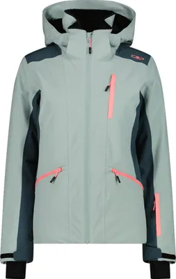 Produktbild von CMP Damen Skijacke mit Feel Warm Flat und abnehmbarer Kapuze grün 44