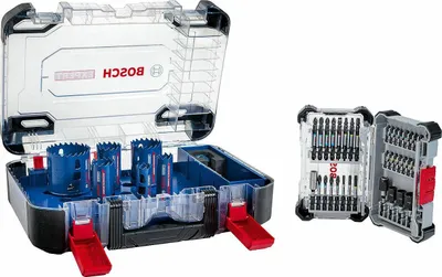 Obrázok produktu pre Bosch 9-dielna sada dierovacích píl Expert + 36-dielna sada skrutkovačových bitov PRO Impact.