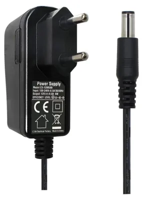 Image de Adaptateur d'alimentation AC/DC 12V, 0,5A, connecteur 5,5 mm x 2,1 mm