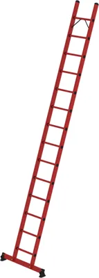 Produktbild von MUNK Kunststoff-Anlegeleiter GFK mit nivello®-Traverse 14 Sprossen