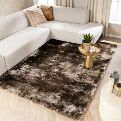 Produktbild von Volero - Hochflor Teppich - Glorious Silber Grau - 80x150 cm - Wohnzimmer, Esszimmer, Schlafzimmer - Industrielle, Modern, Skandinavisch