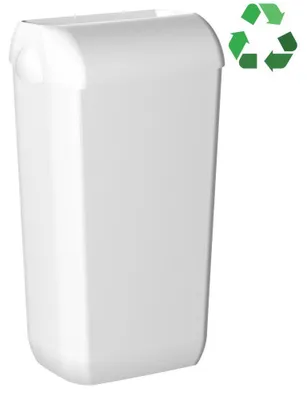 Zdjęcie produktu dla ECOLORED Wiszący kosz na śmieci z pokrywą, 23 l, ABS, biały