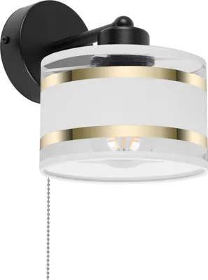 Produktbild von Schwarze Wandlampe Schnur-Zugschalter SHWAND-TI-1010SC-WE Wandleuchte