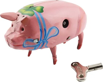 Produktbild von Blechspielzeug - Schwein - Polly the pig - Blechschwein rosa - blau