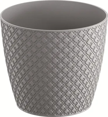Obrázek produktu pro Obal na květináč ORIENT plastový tmavě šedý d13x11cm
