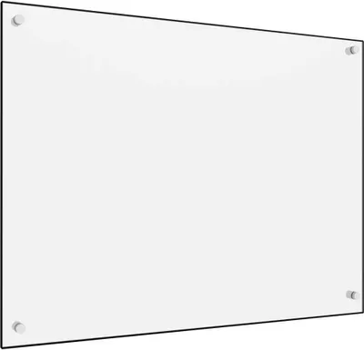 Zdjęcie produktu dla vidaXL Panel kuchenny biały 80 x 60 cm szkło hartowane
