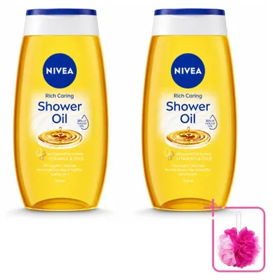 Imagen del producto de 2 unidades de NIVEA Natural, aceite de ducha - 200 ml - Paquete ahorro - 2 unidades
