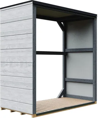Image de Abri de jardin en bois 1,14 m² - 75 x 153 x H159 cm - TIMBELA M980-1-TUNDRA CAVERN