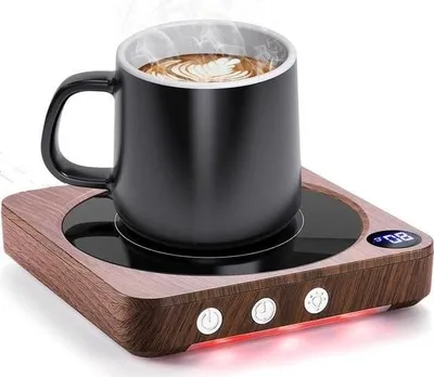 Produktbild von Tassenwärmer/Kaffeewärmer mit Temperaturanzeige und automatischer Abschaltung – 2-12-Stunden-Timer – intelligenter Kerzenwärmer für besten Kaffeegeschmack