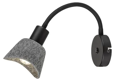 Obrázek produktu pro Rabalux Šedé bodové svítidlo Farelia s flexibilním ramenem pro žárovku E14 73009