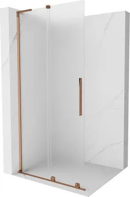 Produktbild von Mexen Velar L Schiebetür Duschwand Walk-in 120 x 200 cm, matt 8 mm, Roségold - 871-120-003-33-60