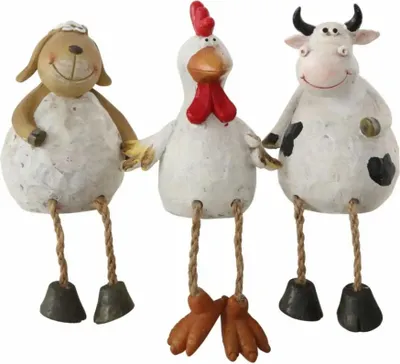 Produktbild von Kantenhocker Farmtiere 20cm 3fach sortiert,
