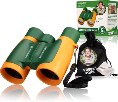 Produktbild von Freek Vonk x Bresser Kinderfernglas 3x30 mit 30 mm Objektiv, Fokus, für Brillenträger, leicht