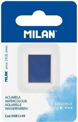 Image de Peinture aquarelle MILAN sur blister, couleur : bleu indigo