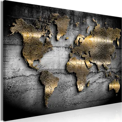 Produktbild von Italienischer Leinwand Leinwandbild - Jewels of the World (1 Part) Wide 60x40 cm Karten k-A-0498-b-a