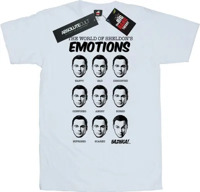 Image de The Big Bang Theory - T-shirt "Emotions" pour femme BI1589 (XXL) (Blanc)