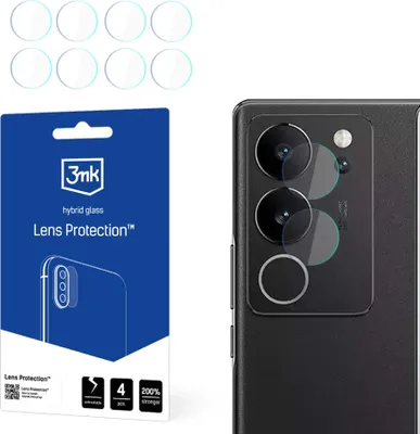 Produktbild von 3mk Hybridglas Lens Protection für Vivo V29 5G Kamera Objektiv Kameralinse 0,16mm 6H (4 Stück)