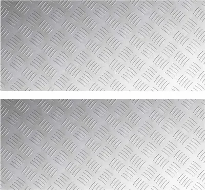 Produktbild von vidaXL Treppe Tritt 2 stk. 90 x 40 cm Silber Aluminium Rechtwinklig