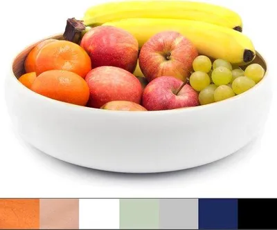 Produktbild von Weiße Bambus Früschale 30cm für Küche und Tischdeko
