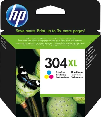 Produktbild von HP oryginalny ink / tusz N9K07AE, HP 304XL, Tri-color, blistr, 300s, 7ml